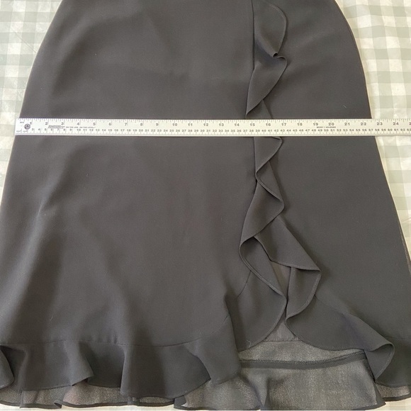 JOSEPH Ribkoff black skirt dress classic woven detailed embellishment crepe 14 - Picture 12 of 16